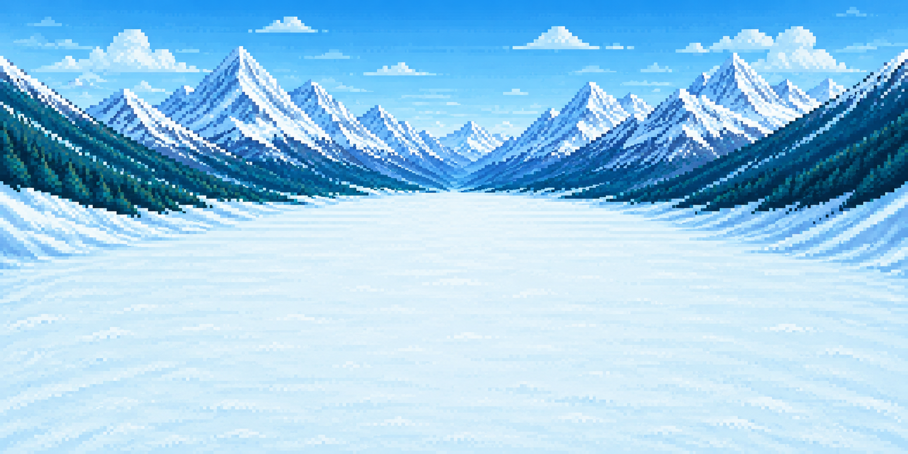 落基山雪道与松林